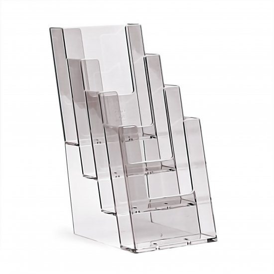 thumbnail image 2 of Viymgit 6-Pack DL Portrait Leaflet Holders - Clear Acrylic Brochure Display For Counter Or Wall 2 of 12